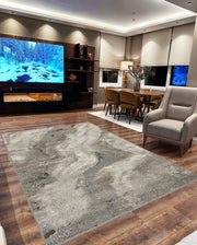 AURORA Rug DESIGN 90019 Grey 5x8 (5'2x7'5")"