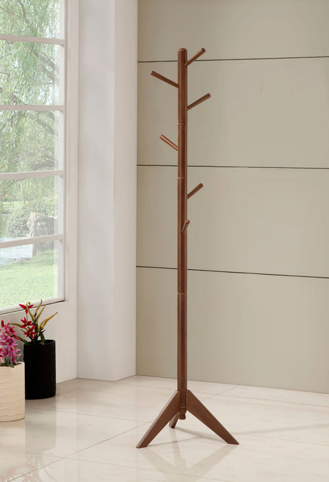 Devlin 6 Hook Freestanding Wood Coat Rack Hat Hanger