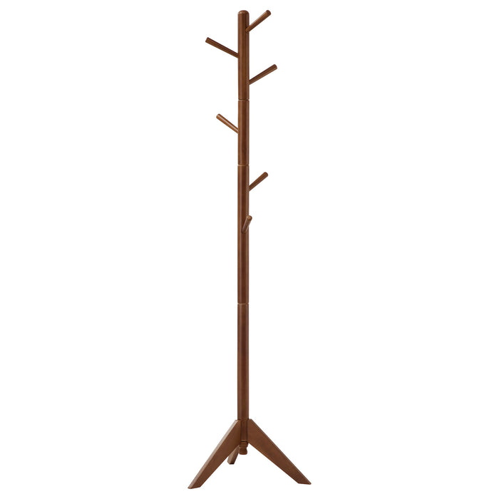 Devlin 6 Hook Freestanding Wood Coat Rack Hat Hanger