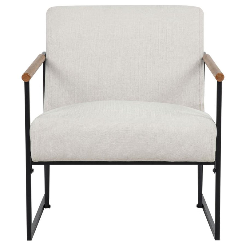 Monsen Fabric Upholstered Metal Frame Accent Chair