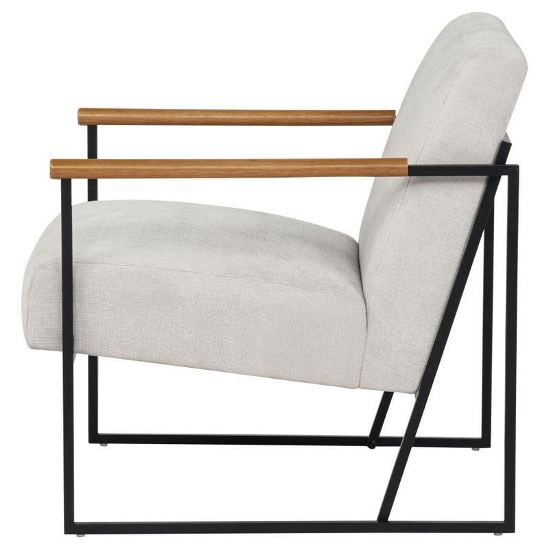 Monsen Fabric Upholstered Metal Frame Accent Chair