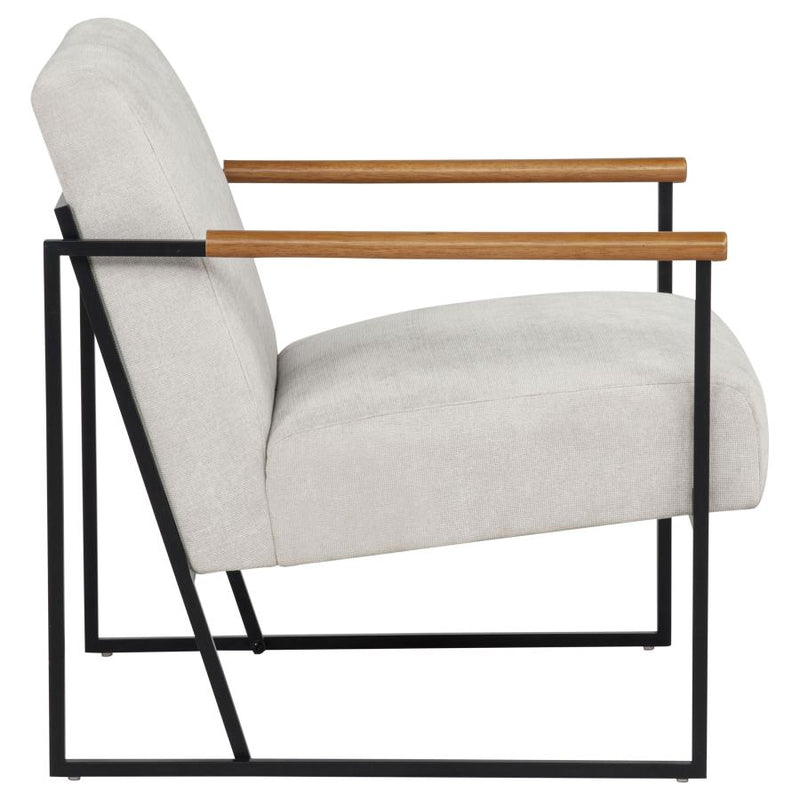 Monsen Fabric Upholstered Metal Frame Accent Chair
