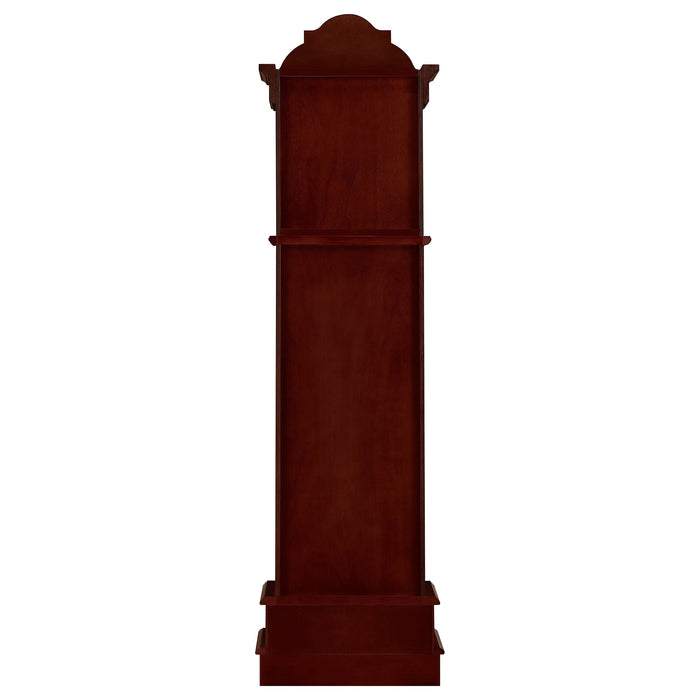 Diggory Grandfather Clock Brown Red and Clear