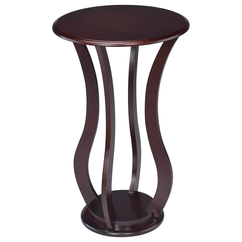 Elton Round Faux Marble Top Plant Stand