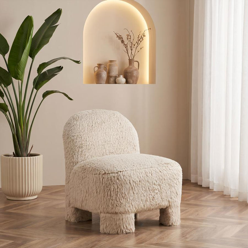 Lacombe Faux Fur Accent Chair