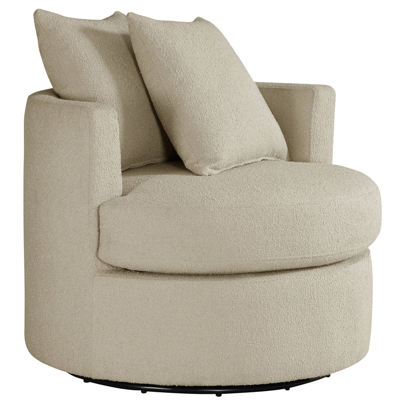 Sillón giratorio tapizado Debbie