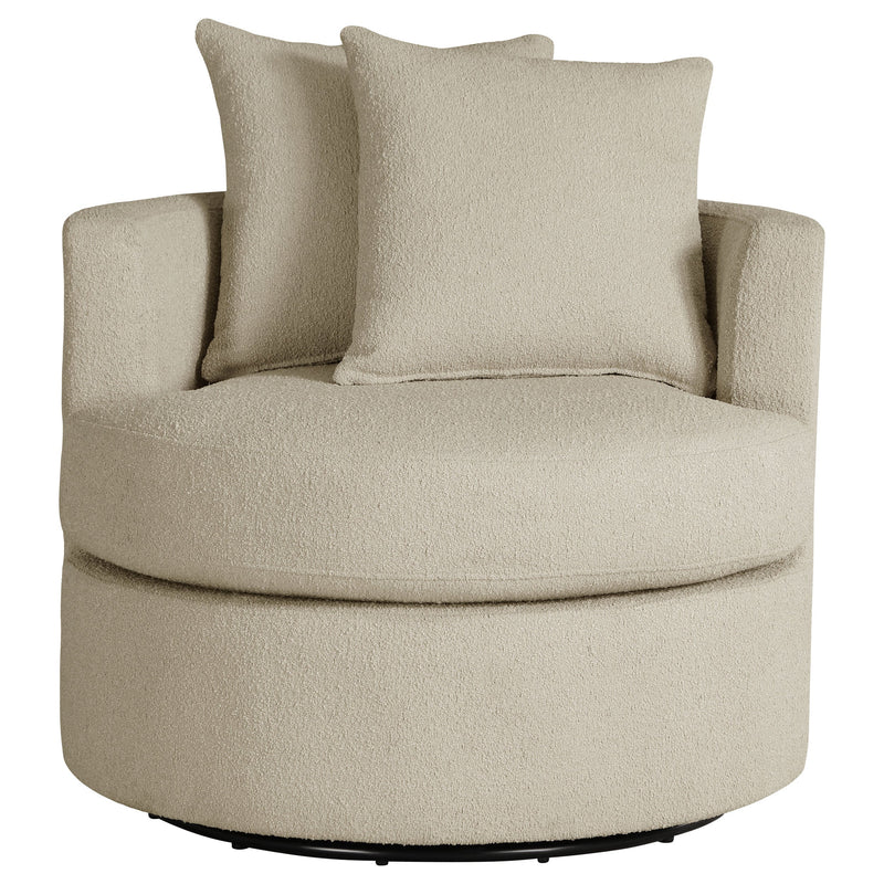 Sillón giratorio tapizado Debbie