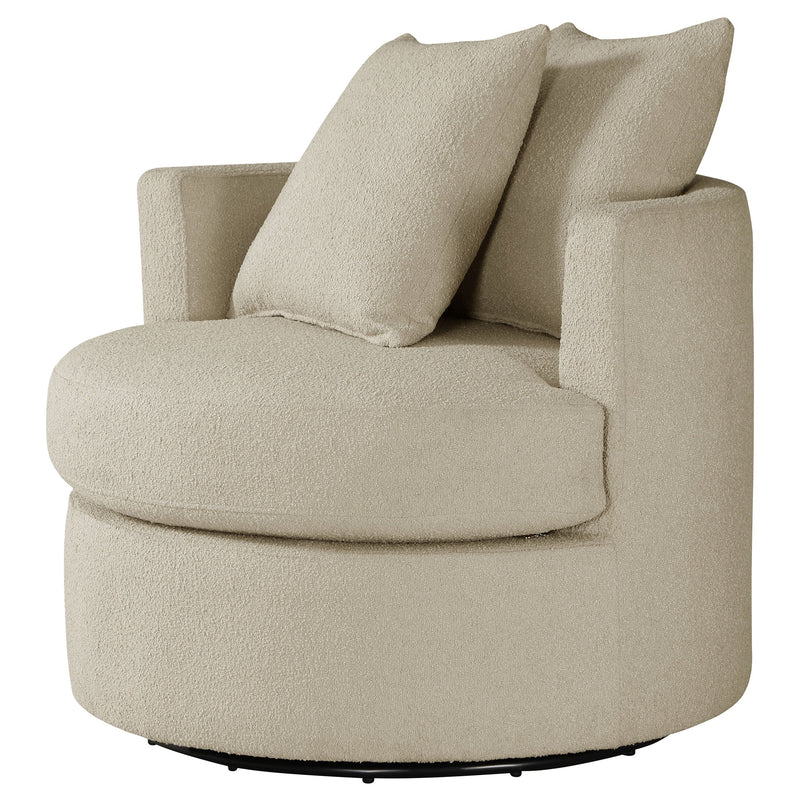 Sillón giratorio tapizado Debbie