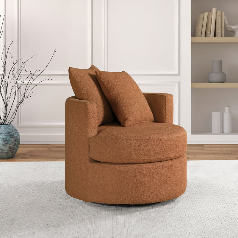 Sillón giratorio tapizado Debbie