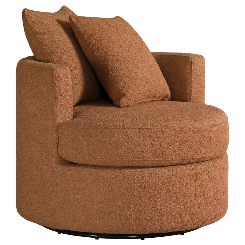 Sillón giratorio tapizado Debbie
