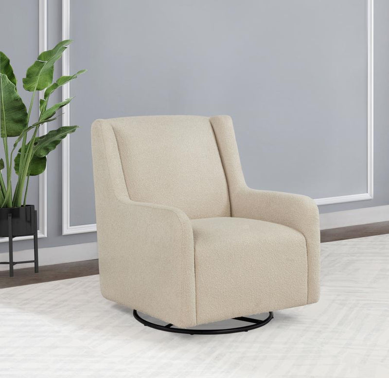 Sillón reclinable giratorio tapizado Serra Boucle