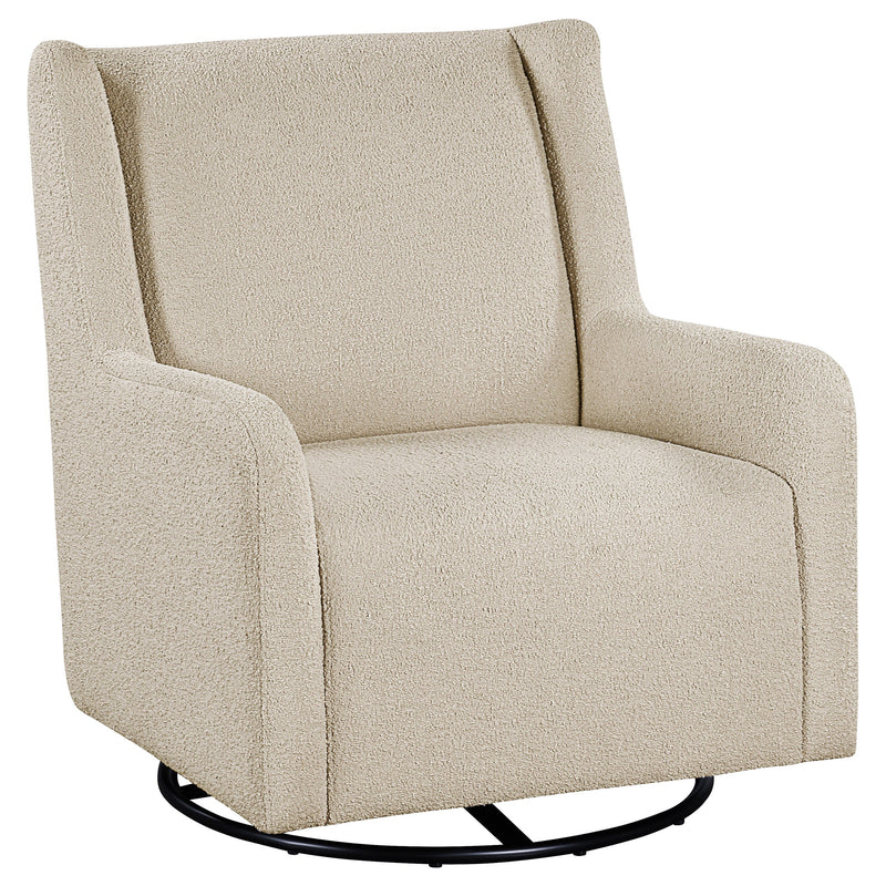 Sillón reclinable giratorio tapizado Serra Boucle