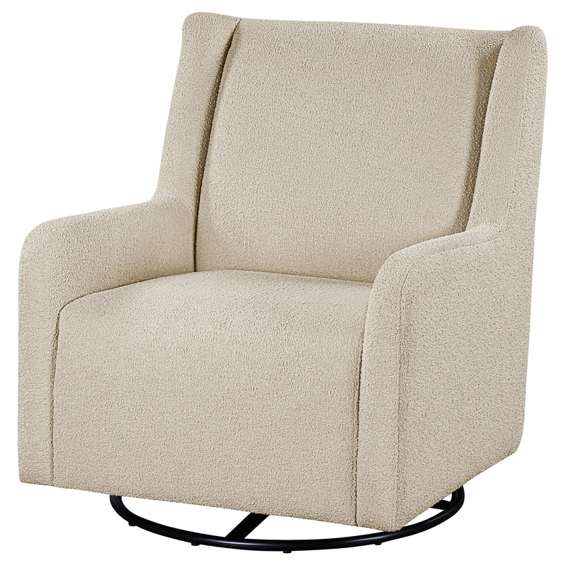 Sillón reclinable giratorio tapizado Serra Boucle