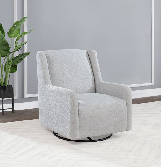 Serra Boucle Upholstered Swivel Glider Recliner Sandy Beige