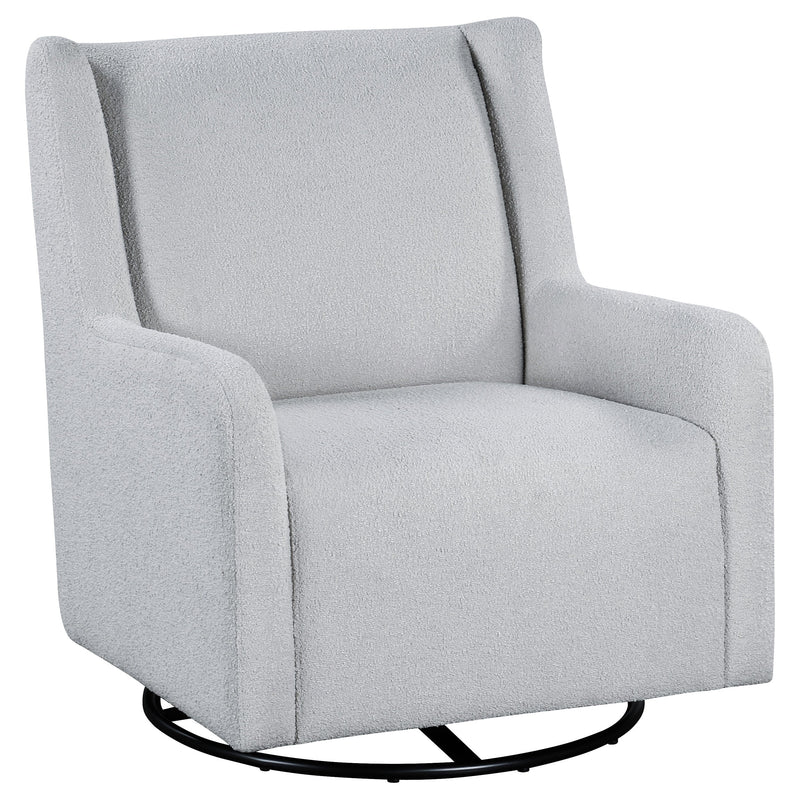 Sillón reclinable giratorio tapizado Serra Boucle