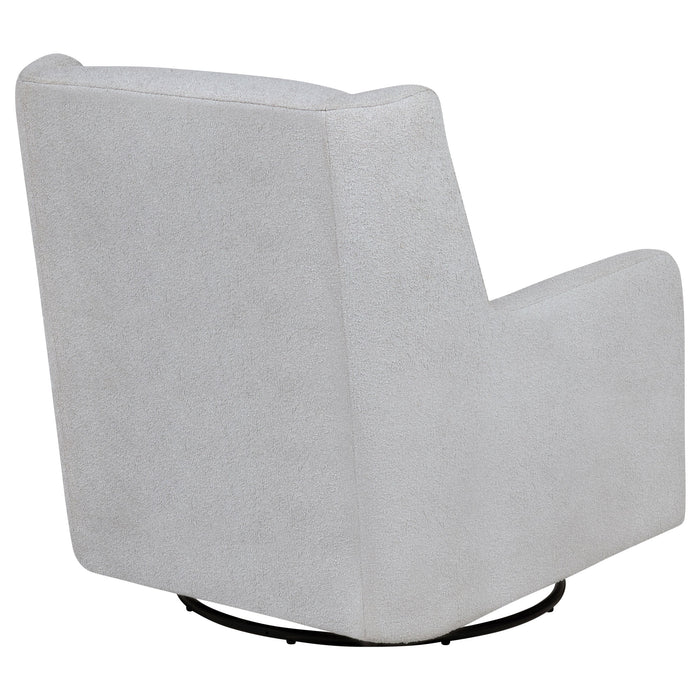 Serra Boucle Upholstered Swivel Glider Recliner Sandy Beige