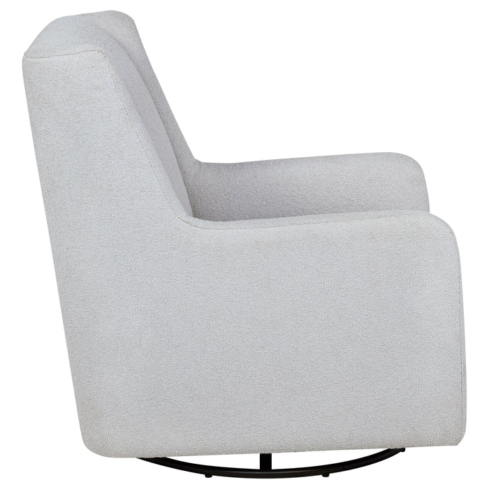 Serra Boucle Upholstered Swivel Glider