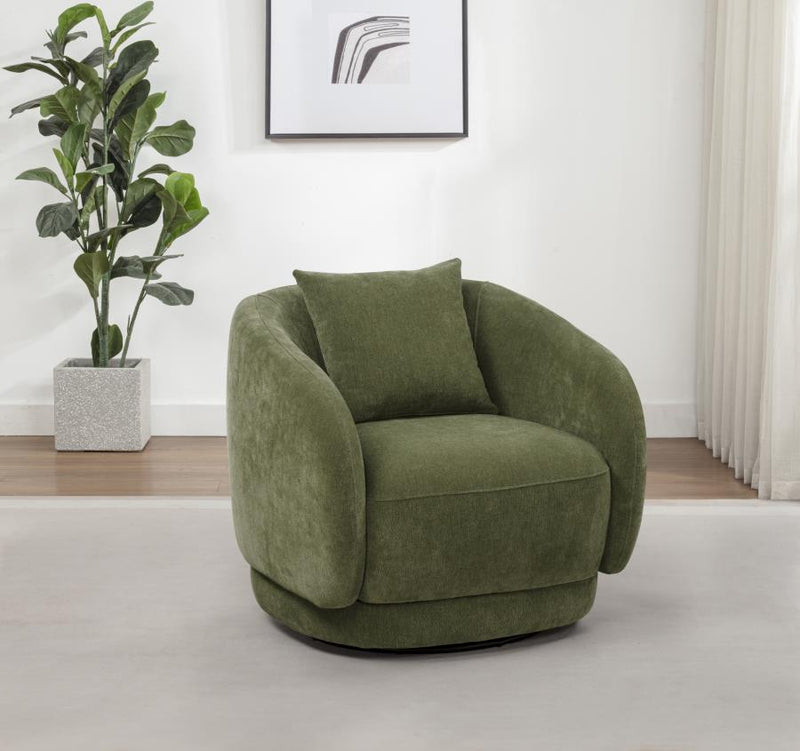 Arnaud Chenille Upholstered Swivel Accent Chair