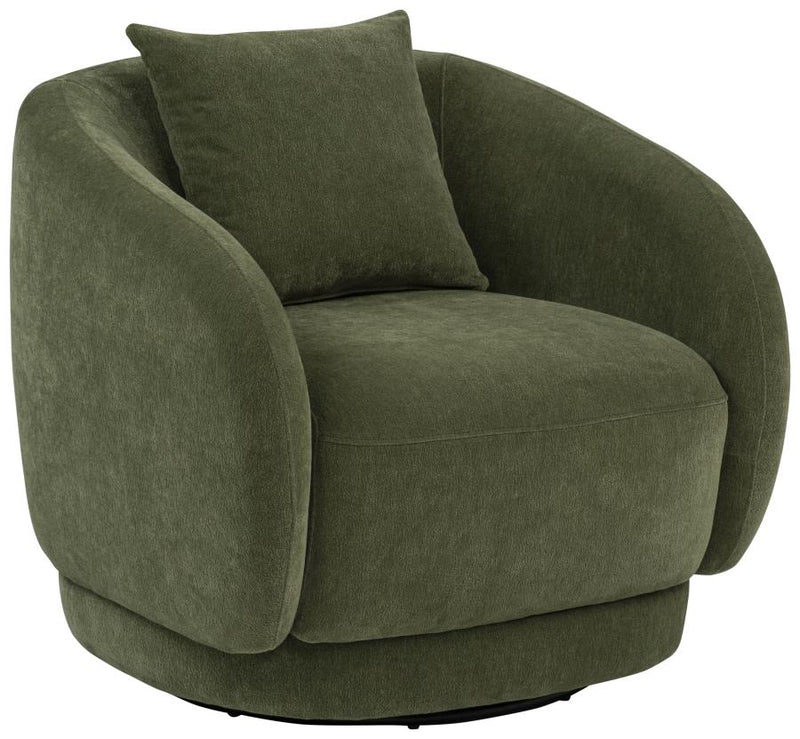 Arnaud Chenille Upholstered Swivel Accent Chair
