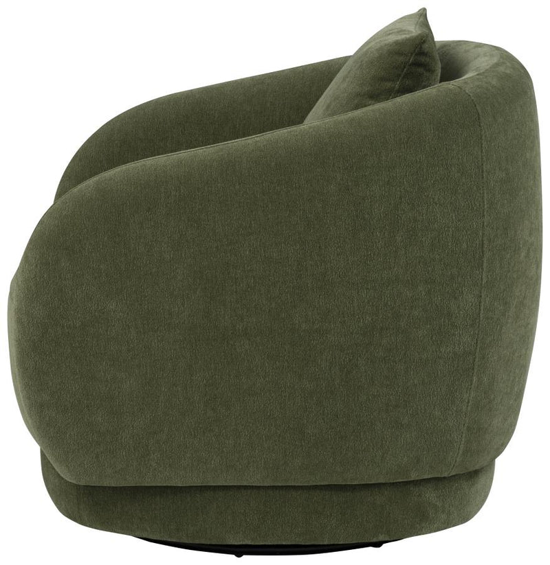 Arnaud Chenille Upholstered Swivel Accent Chair