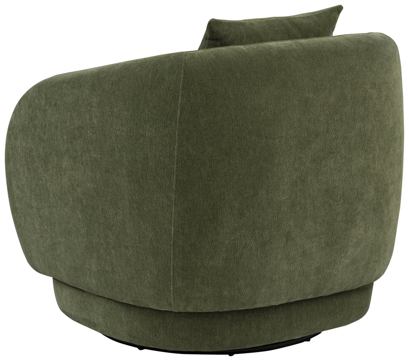 Arnaud Sillón Giratorio Tapizado Chenille Verde
