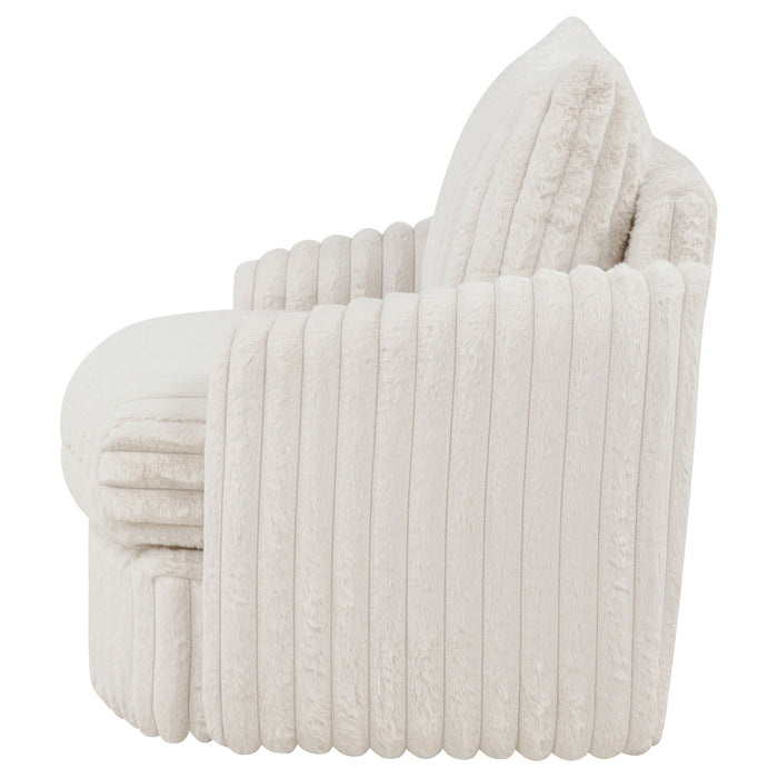 Sarco Corduroy Upholstered Swivel Accent Arm Chair