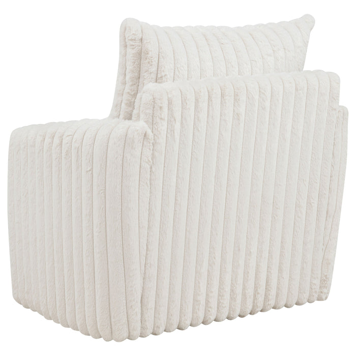 Sarco Corduroy Upholstered Swivel Accent Arm Chair