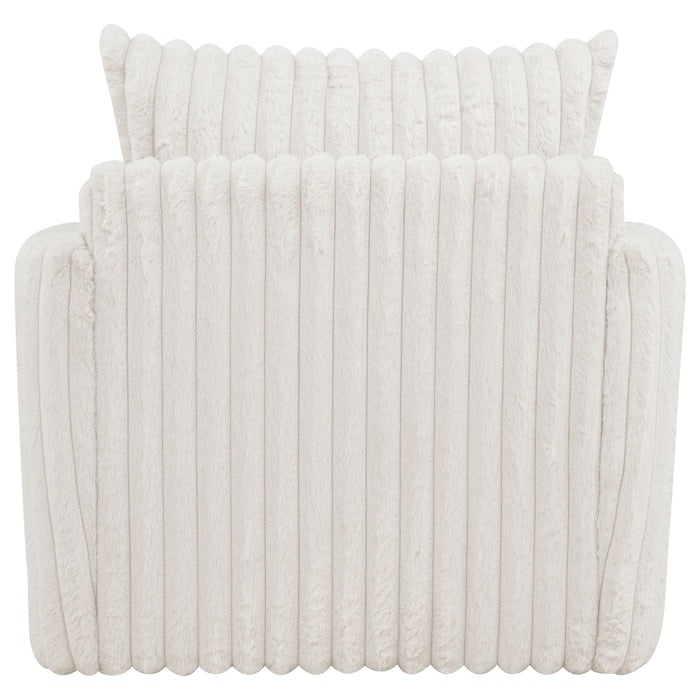 Sarco Corduroy Upholstered Swivel Accent Arm Chair