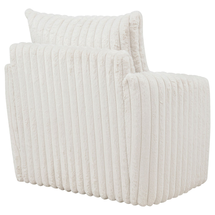 Sarco Corduroy Upholstered Swivel Accent Arm Chair