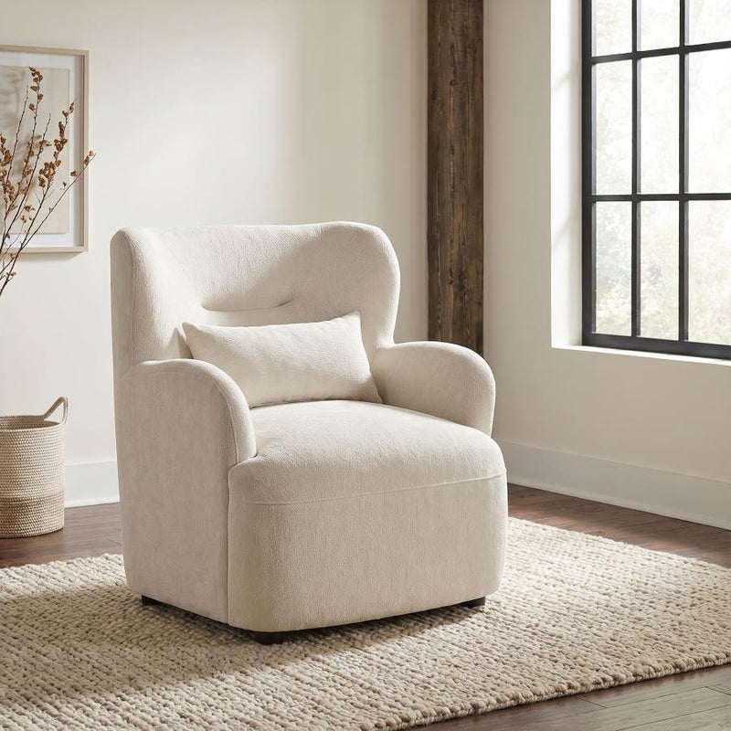 Duvall Contemporary Fabric Deep-Seated High-Back Accent Chair