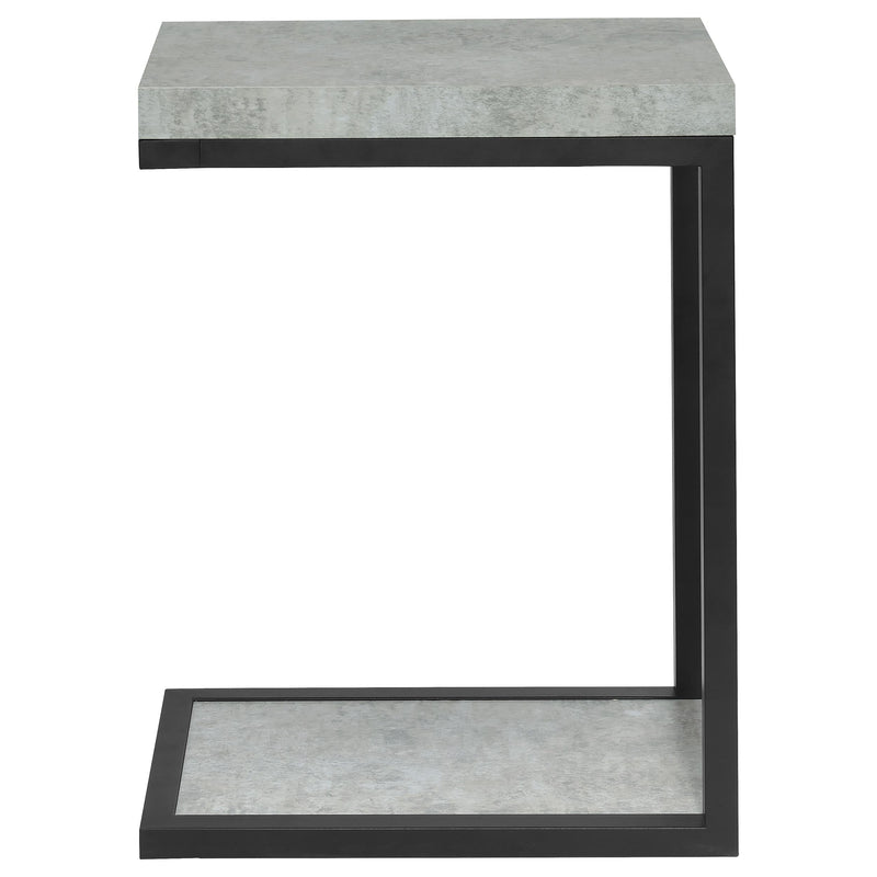 Beck Engineered Wood C-Shape Sofa Side Table
