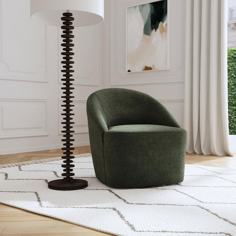 Sillón giratorio Leon tapizado de realce