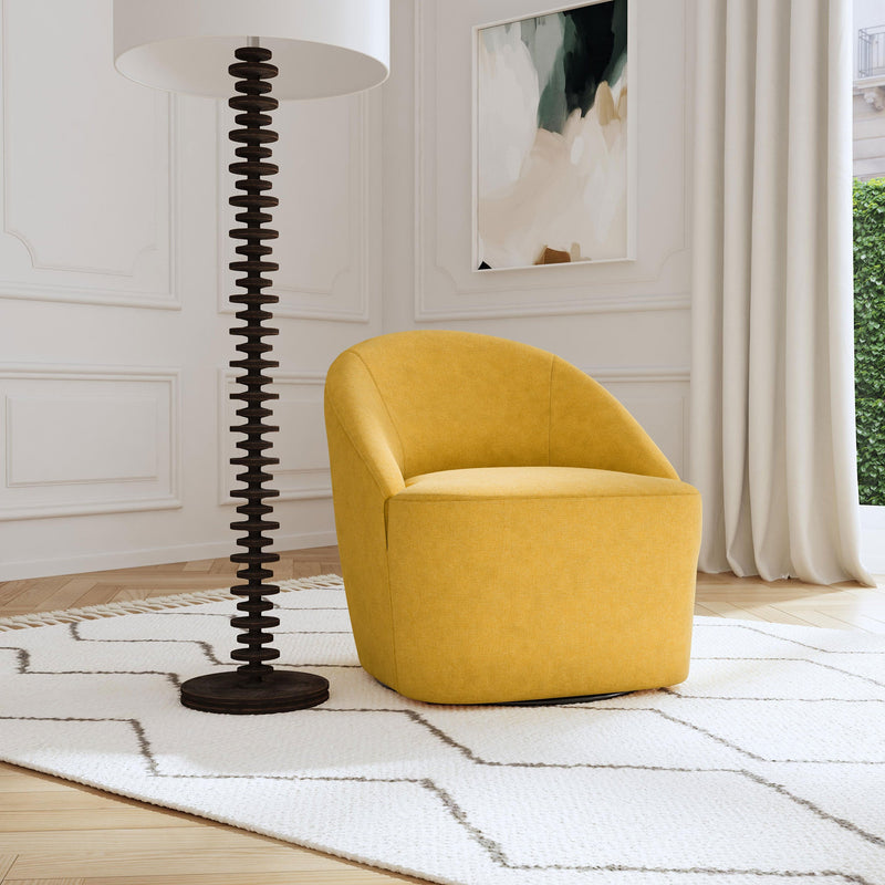 Sillón giratorio Leon tapizado de realce