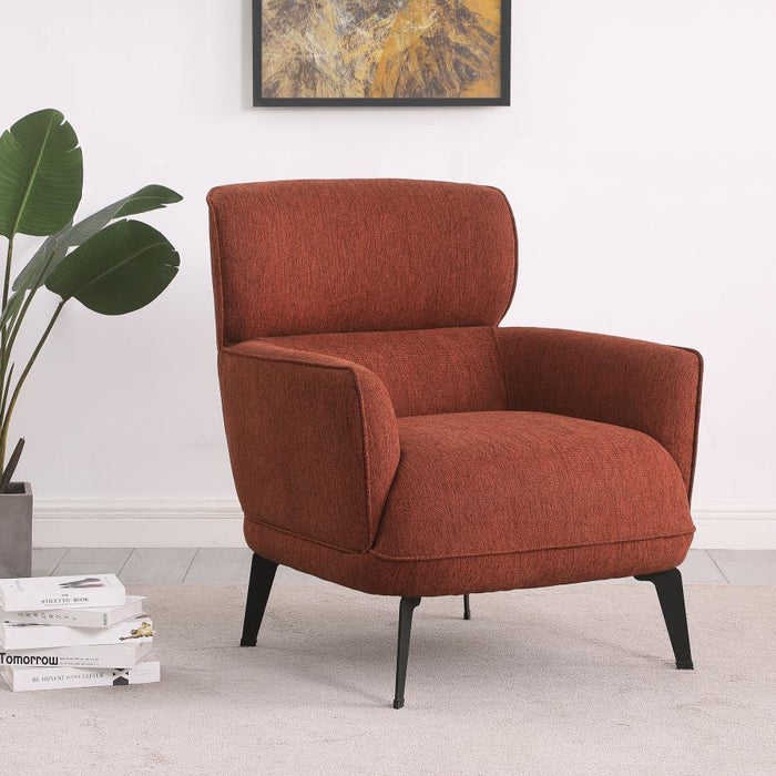 Andrea Upholstered Crecent Arm Accent Chair