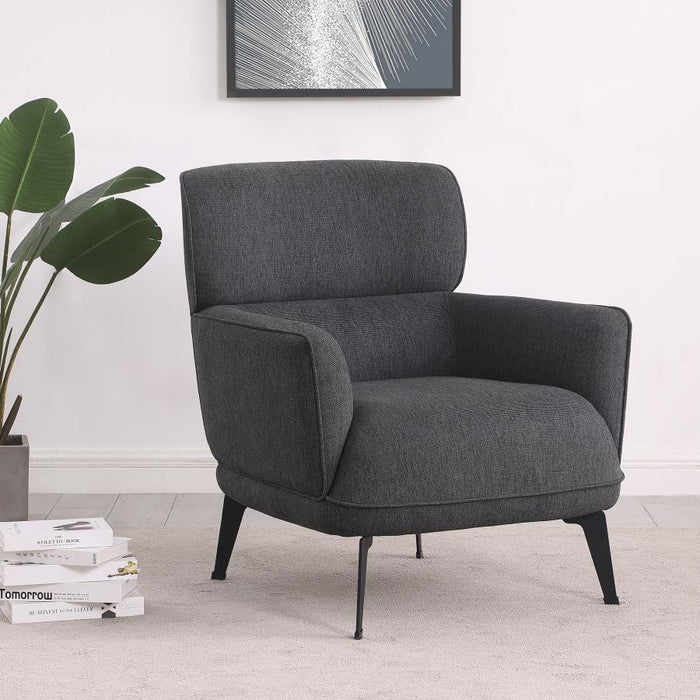 Andrea Upholstered Crecent Arm Accent Chair