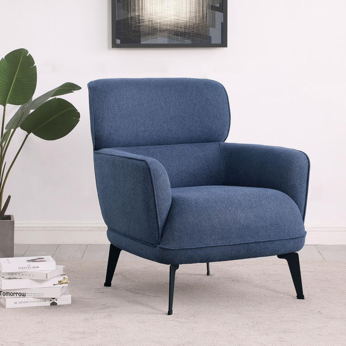 Andrea Upholstered Crecent Arm Accent Chair
