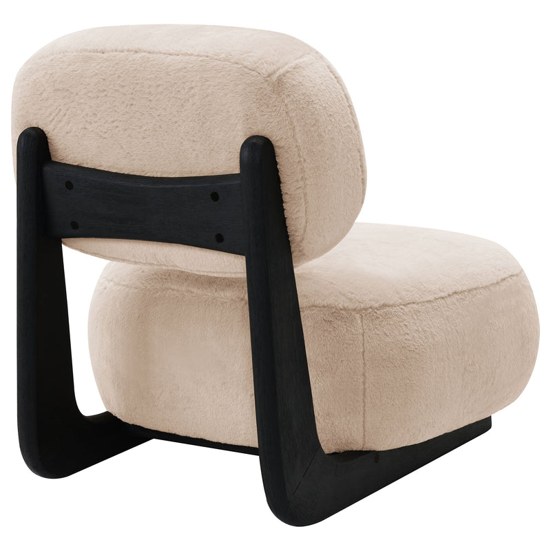 Sillón de acento tapizado sin brazos Duffie color camel