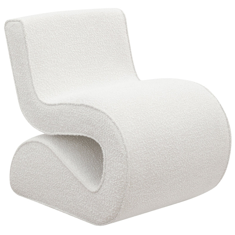 Sillón Curvo Sin Brazos Tapizado en Bouclé Ronea