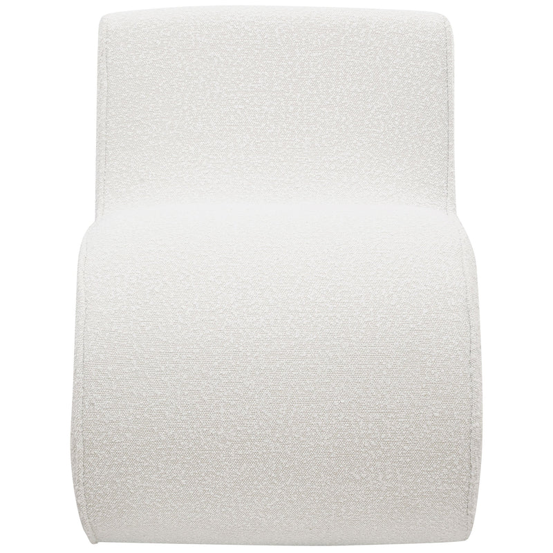 Sillón Curvo Sin Brazos Tapizado en Bouclé Ronea