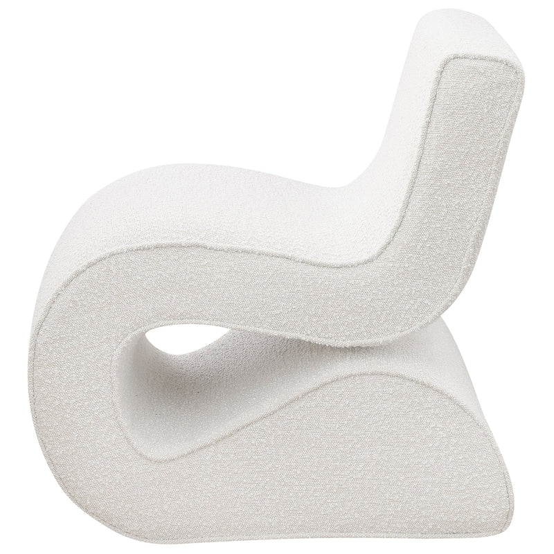 Sillón Curvo Sin Brazos Tapizado en Bouclé Ronea