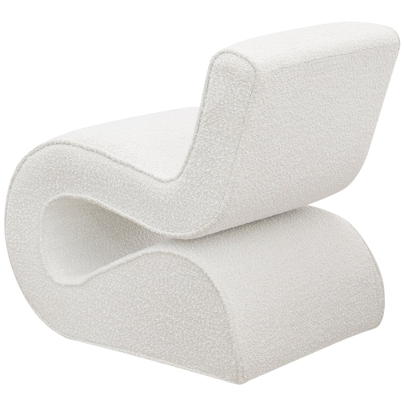 Sillón Curvo Sin Brazos Tapizado en Bouclé Ronea