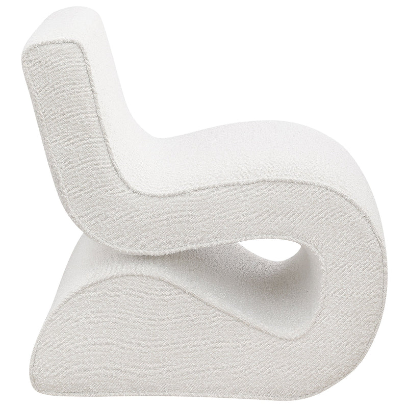 Sillón Curvo Sin Brazos Tapizado en Bouclé Ronea