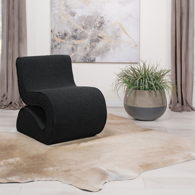 Sillón Curvo Sin Brazos Tapizado en Bouclé Ronea