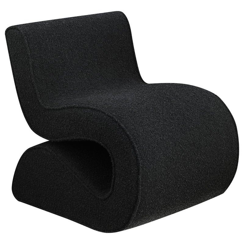 Sillón Curvo Sin Brazos Tapizado en Bouclé Ronea