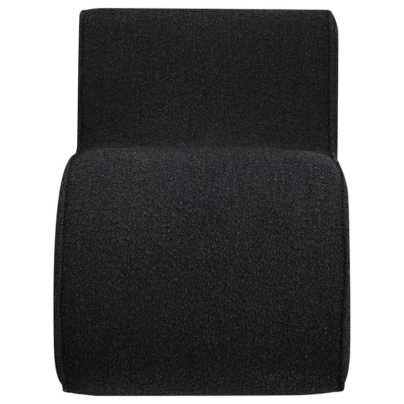 Sillón Curvo Sin Brazos Tapizado en Bouclé Ronea