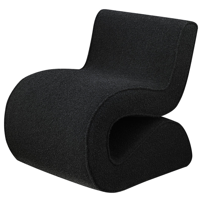 Sillón Curvo Sin Brazos Tapizado en Bouclé Ronea