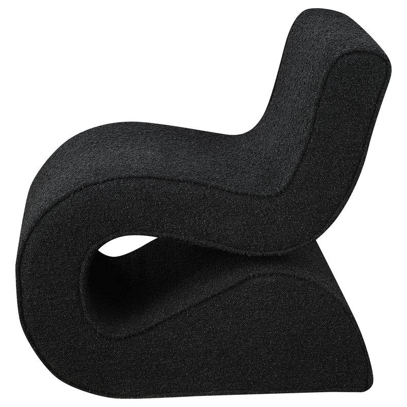 Sillón Curvo Sin Brazos Tapizado en Bouclé Ronea