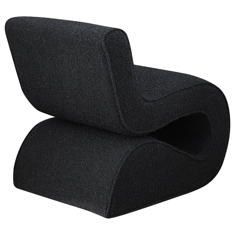 Sillón Curvo Sin Brazos Tapizado en Bouclé Ronea