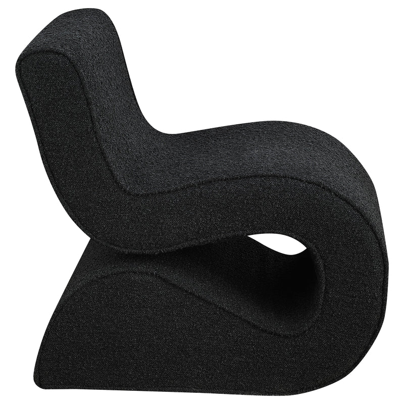 Sillón Curvo Sin Brazos Tapizado en Bouclé Ronea