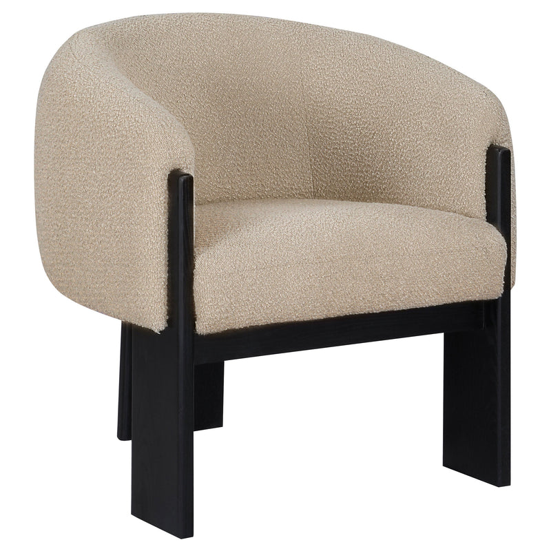 Sillón decorativo Valdez Boucle con respaldo tapizado